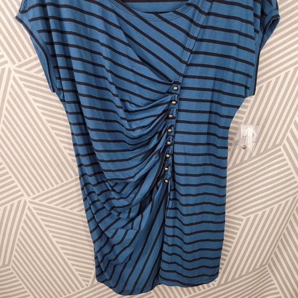 New Ana Plus Size 1X Shirt Top Tee T-Shirt stretch Cotton Stripe y2k scene kid - Picture 5 of 7